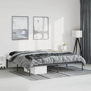 vidaXL, vidaXL Bettgestell Metall Schwarz 193x203 cm