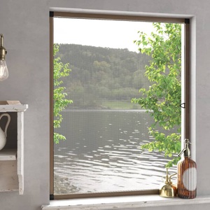 vidaXL, vidaXL Insektenschutz für Fenster Braun 100x120 cm, 