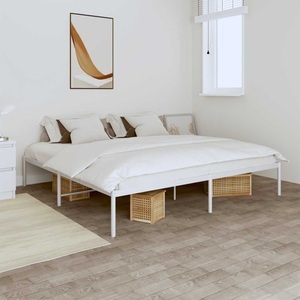 vidaXL, vidaXL Bettgestell Metall Weiß 180x200 cm, vidaXL Bettgestell Metall Weiß 180x200 cm