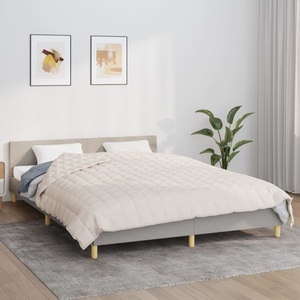 vidaXL, vidaXL Gewichtsdecke Hellcreme 200x220 cm 9 kg Stoff, vidaXL Gewichtsdecke Hellcreme 200x220 cm 9 kg Stoff