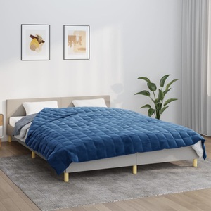 vidaXL, vidaXL Gewichtsdecke Blau 220x240 cm 15 kg Stoff, vidaXL Gewichtsdecke Blau 220x240 cm 15 kg Stoff