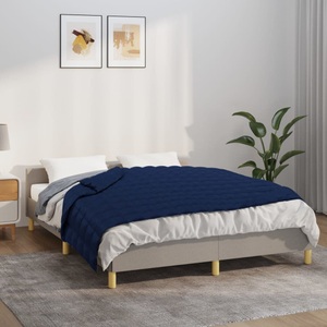 vidaXL, vidaXL Gewichtsdecke Blau 122x183 cm 5 kg Stoff, vidaXL Gewichtsdecke Blau 122x183 cm 5 kg Stoff