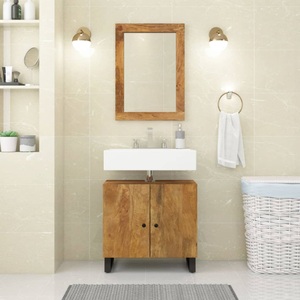 vidaXL, vidaXL Waschbeckenunterschrank Massivholz Mango und Holzwerkstoff