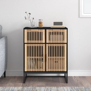 vidaXL, vidaXL Sideboard Schwarz 60x30x75 cm Holzwerkstoff