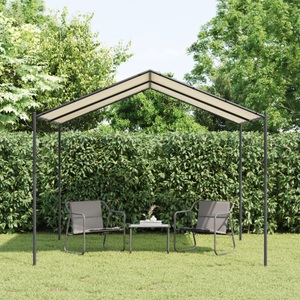 vidaXL, vidaXL Gartenpavillon Beige 3x3 m Stahl und Stoff, vidaXL Gartenpavillon Beige 3x3 m Stahl und Stoff