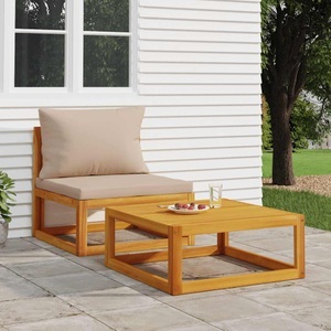 vidaXL, vidaXL 2-tlg. Garten-Sofa-Set mit Kissen Massivholz Akazie