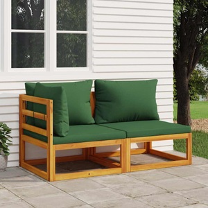 vidaXL, vidaXL 2-tlg. Garten-Sofa-Set mit Kissen Massivholz Akazie