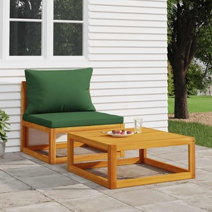 vidaXL, vidaXL 2-tlg. Garten-Sofa-Set mit Kissen Massivholz Akazie
