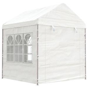 vidaXL, vidaXL Pavillon mit Dach Weiß 2,28x2,23x2,69 m Polyethylen, 