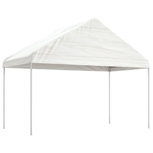 vidaXL, vidaXL Pavillon mit Dach Weiß 4,08x2,23x3,22 m Polyethylen, vidaXL Pavillon mit Dach Weiß 4,08x2,23x3,22 m Polyethylen
