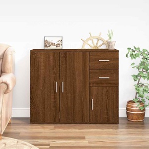 vidaXL, vidaXL Sideboard Braun Eichen-Optik 91x29,5x75 cm Holzwerkstoff