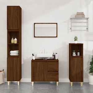 vidaXL, vidaXL Badschrank Braun Eichen-Optik 65x33x60 cm Holzwerkstoff, vidaXL Badschrank Braun Eichen-Optik 65x33x60 cm Holzwerkstoff