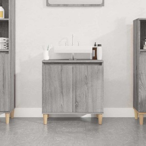 vidaXL, vidaXL Waschbeckenunterschrank Grau Sonoma 58x33x60 cm Holzwerkstoff