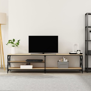 vidaXL, vidaXL TV-Schrank Sonoma-Eiche 200x40x50 cm Holzwerkstoff und Metall, vidaXL TV-Schrank Sonoma-Eiche 200x40x50 cm Holzwerkstoff und Metall