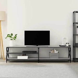 vidaXL, vidaXL TV-Schrank Grau Sonoma 200x40x50 cm Holzwerkstoff und Metall, vidaXL TV-Schrank Grau Sonoma 200x40x50 cm Holzwerkstoff und Metall