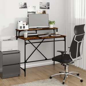 vidaXL, vidaXL Schreibtisch Räuchereiche 100x50x90 cm Holzwerkstoff und Eisen