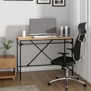 vidaXL, vidaXL Schreibtisch Sonoma-Eiche 100x50x75 cm Holzwerkstoff und Eisen
