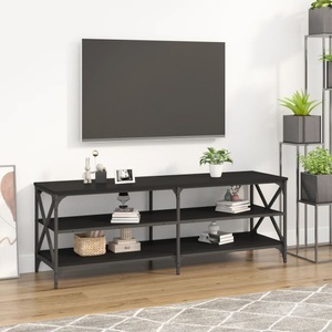 vidaXL, vidaXL TV-Schrank Schwarz 140x40x50 cm Holzwerkstoff