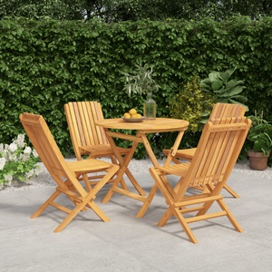 vidaXL, vidaXL 5-tlg. Garten-Essgruppe Massivholz Teak, vidaXL 5-tlg. Garten-Essgruppe Massivholz Teak