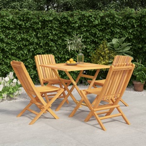 vidaXL, vidaXL 5-tlg. Garten-Essgruppe Massivholz Teak, vidaXL 5-tlg. Garten-Essgruppe Massivholz Teak