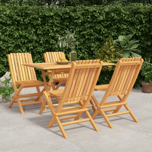 vidaXL, vidaXL 5-tlg. Garten-Essgruppe Massivholz Teak, vidaXL 5-tlg. Garten-Essgruppe Massivholz Teak