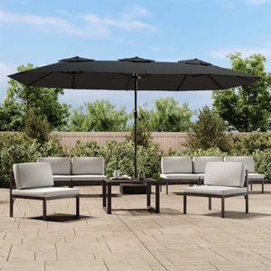 vidaXL, vidaXL Doppelsonnenschirm Anthrazit 449x245 cm, 