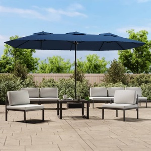 vidaXL, vidaXL Doppelsonnenschirm Azurblau 449x245 cm, 