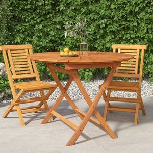 vidaXL, vidaXL Gartentisch Klappbar Ø 85x75 cm Massivholz Teak