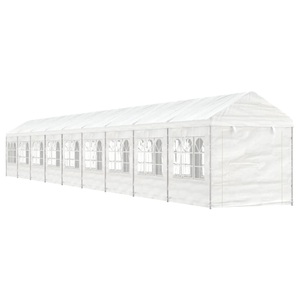 vidaXL, vidaXL Pavillon mit Dach Weiß 20,07x2,28x2,69 m Polyethylen, 