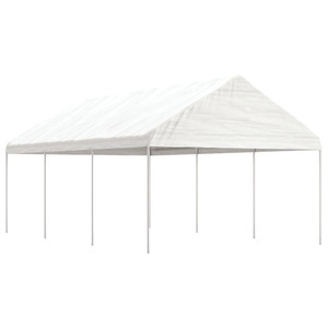 vidaXL, vidaXL Pavillon mit Dach Weiß 6,69 x 4,08 x 3,22 m Polyethylen, vidaXL Pavillon mit Dach Weiß 6,69 x 4,08 x 3,22 m Polyethylen