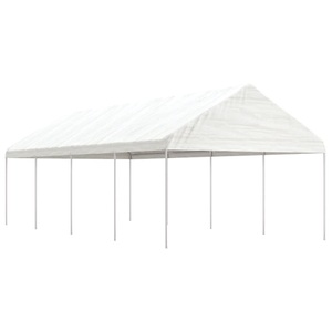 vidaXL, vidaXL Pavillon mit Dach Weiß 8,92x4,08x3,22 m Polyethylen, vidaXL Pavillon mit Dach Weiß 8,92x4,08x3,22 m Polyethylen
