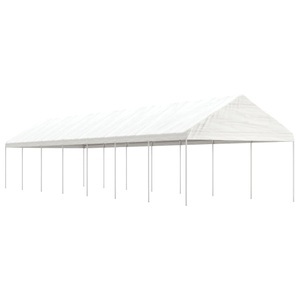 vidaXL, vidaXL Pavillon mit Dach Weiß 15,61x4,08x3,22 m Polyethylen, vidaXL Pavillon mit Dach Weiß 15,61x4,08x3,22 m Polyethylen