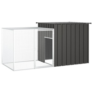 vidaXL, vidaXL Kaninchenkäfig Anthrazit 200x91x100 cm Verzinkter Stahl, 