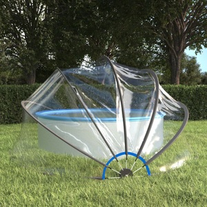 vidaXL, vidaXL Pool-Kuppel Rund 406x203 cm PVC, 
