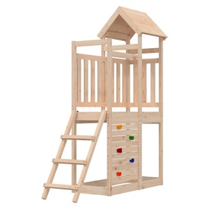 vidaXL, vidaXL Spielturm mit Leiter Kletterwand Massivholz Kiefer