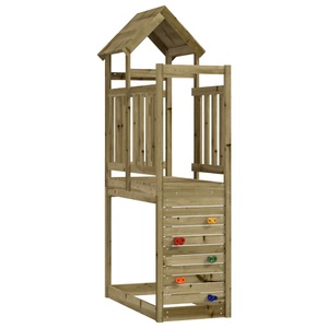 vidaXL, vidaXL Spielturm mit Kletterwand 53x110,5x214 cm Holz Imprägniert