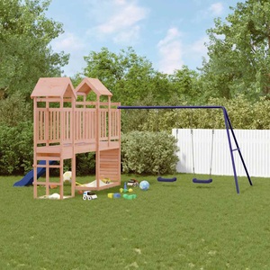 vidaXL, vidaXL Spielturm mit Rutsche Schaukel Kletterwand Massivholz Douglasie, vidaXL Spielturm Massivholz Douglasie