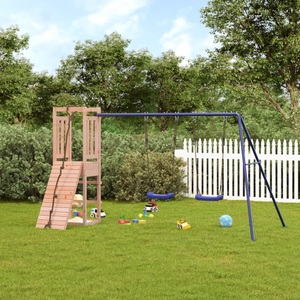 vidaXL, vidaXL Spielturm mit Kletterwand Schaukeln Massivholz Douglasie, vidaXL Spielturm Massivholz Douglasie