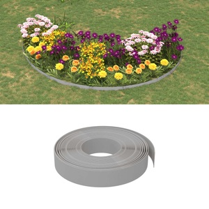 vidaXL, vidaXL Rasenkanten 4 Stk. Grau 10 m 10 cm Polyethylen, vidaXL Rasenkanten 4 Stk. Grau 10 m 10 cm Polyethylen