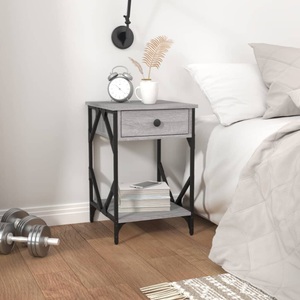 vidaXL, vidaXL Nachttisch Grau Sonoma 40x42x60 cm Holzwerkstoff