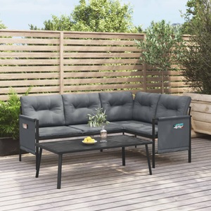 vidaXL, vidaXL 2-tlg. Garten-Lounge-Set Anthrazit Stahl, 