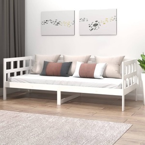 vidaXL, vidaXL Tagesbett Weiß Massivholz Kiefer 90x200 cm, 