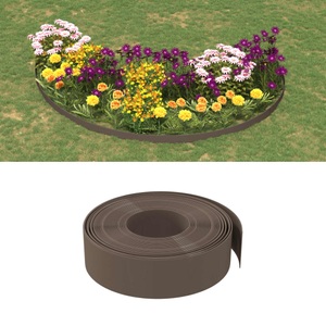 vidaXL, vidaXL Rasenkante Braun 10 m 15 cm Polyethylen, vidaXL Rasenkante Braun 10 m 15 cm Polyethylen