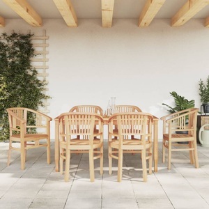 vidaXL, vidaXL 7-tlg. Garten-Essgruppe Massivholz Teak, vidaXL 7-tlg. Garten-Essgruppe Massivholz Teak