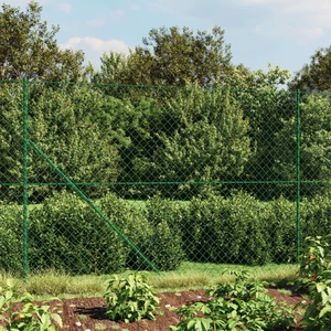 vidaXL, vidaXL Maschendrahtzaun mit Bodenflansch Grün 1,6x10 m, vidaXL Maschendrahtzaun mit Bodenflansch Grün 1,6x10 m