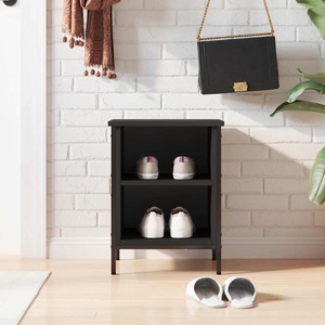 vidaXL, vidaXL Schuhregal Schwarz 38x35x50 cm Holzwerkstoff