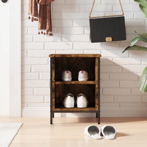 vidaXL, vidaXL Schuhregal Räuchereiche 38x35x50 cm Holzwerkstoff