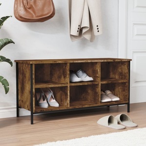 vidaXL, vidaXL Schuhregal Räuchereiche 100x35x50 cm Holzwerkstoff, vidaXL Schuhregal Räuchereiche 100x35x50 cm Holzwerkstoff