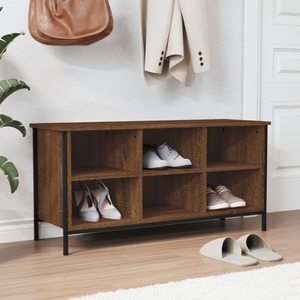 vidaXL, vidaXL Schuhregal Braun Eichen-Optik 100x35x50 cm Holzwerkstoff