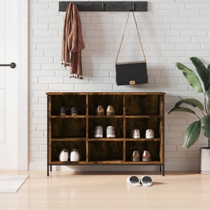 vidaXL, vidaXL Schuhregal Räuchereiche 100x35x70 cm Holzwerkstoff